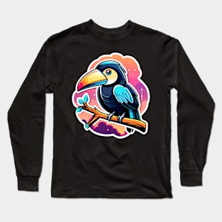 Toucan Illustration Long Sleeve T-Shirt